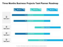 Three months business projects task planner roadmap