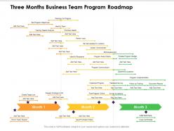 Three months business team program roadmap
