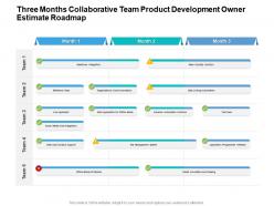 Three months collaborative team product development owner estimate roadmap