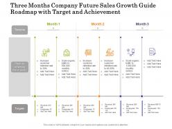 Three months company future sales growth guide roadmap with target and achievement