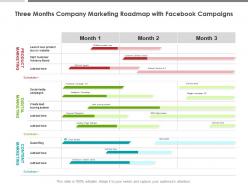 Three months company marketing roadmap with facebook campaigns