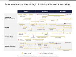 Three months company strategic roadmap with sales and marketing