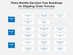 Three months decision tree roadmap for shipping order process