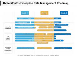 Three months enterprise data management roadmap