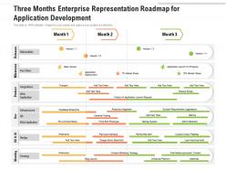Three months enterprise representation roadmap for application development
