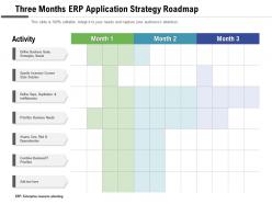 Three months erp application strategy roadmap