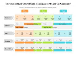 Three months future state roadmap for start up company