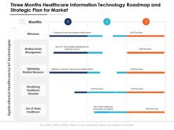 Three months healthcare information technology roadmap and strategic plan for market