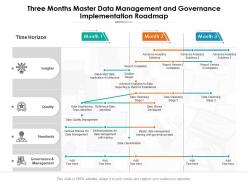 Three Months Master Data Management And Governance Implementation Roadmap