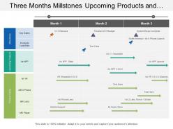 Three months millstones upcoming products and family portfolio timeline