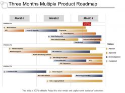 Three months multiple product roadmap