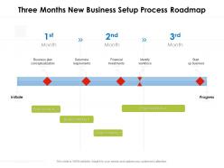 Three months new business setup process roadmap