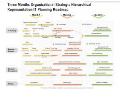 Three months organizational strategic hierarchical representation it planning roadmap