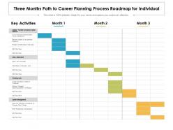 Three months path to career planning process roadmap for individual
