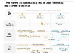 Three months product development and sales hierarchical representation roadmap