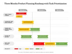 Three Months Product Planning Roadmap With Task Prioritization