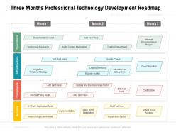 Three Months Professional Technology Development Roadmap