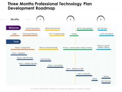 Three Months Professional Technology Plan Development Roadmap