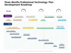 Three months professional technology plan development roadmap