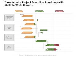 Three months project execution roadmap with multiple work streams