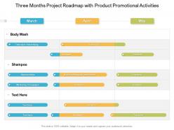 Three Months Project Roadmap With Product Promotional Activities