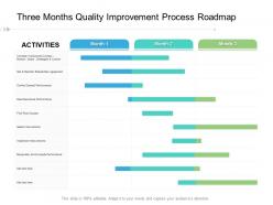Three months quality improvement process roadmap