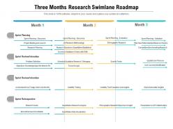 Three months research swimlane roadmap