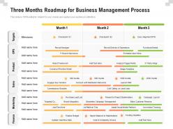 Three months roadmap for business management process