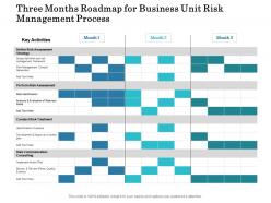 Three months roadmap for business unit risk management process