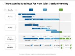 Three months roadmap for new sales session planning