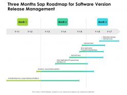 Three months sap roadmap for software version release management