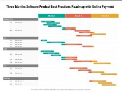 Three months software product best practices roadmap with online payment