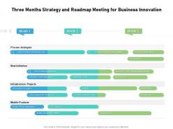 Three months strategy and roadmap meeting for business innovation
