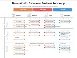 Three months swimlane business roadmap