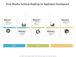 Three months technical roadmap for application development