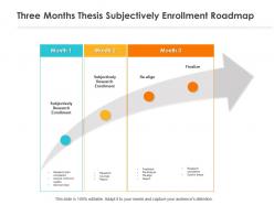 Three months thesis subjectively enrollment roadmap