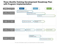 Three months training development roadmap plan with program implementation