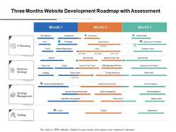 Three Months Website Development Roadmap With Assessment