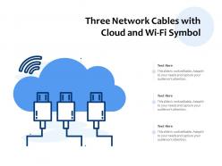 Three network cables with cloud and wifi symbol