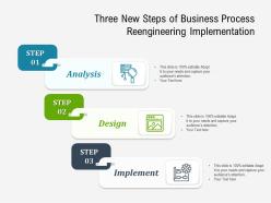 Three new steps of business process reengineering implementation