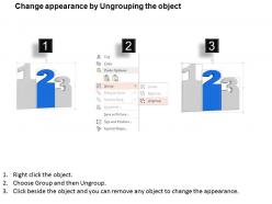 Three numeric tags for planning process powerpoint template slide