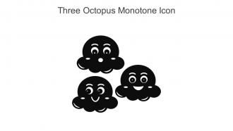 Three Octopus Monotone Icon In Powerpoint Pptx Png And Editable Eps Format