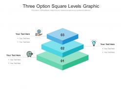 Three option square levels graphic