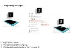 Three options made with mobile phones flat powerpoint design