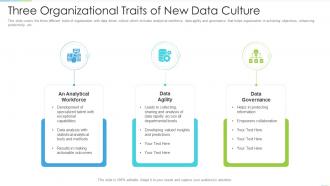 Three organizational traits of new data culture