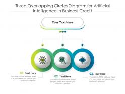 Three overlapping circles diagram for artificial intelligence in business credit infographic template