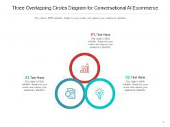 Three overlapping circles diagram for conversational ai ecommerce infographic template