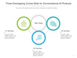 Three overlapping circles slide for conversational ai products infographic template