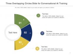 Three overlapping circles slide for conversational ai training infographic template