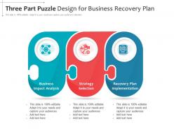 Three Part Puzzle Design For Business Recovery Plan